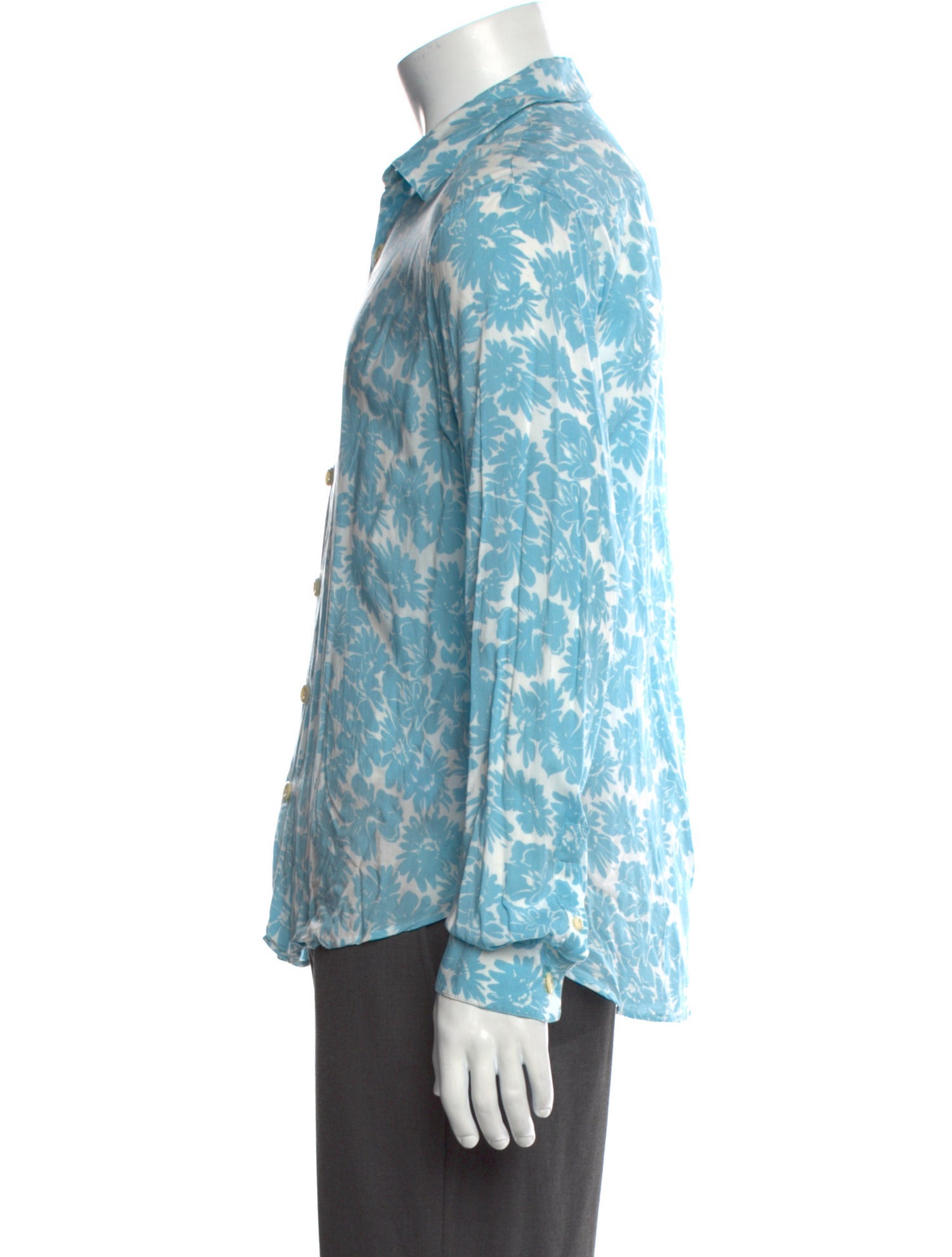Sandro Floral Print Long Sleeve Shirt