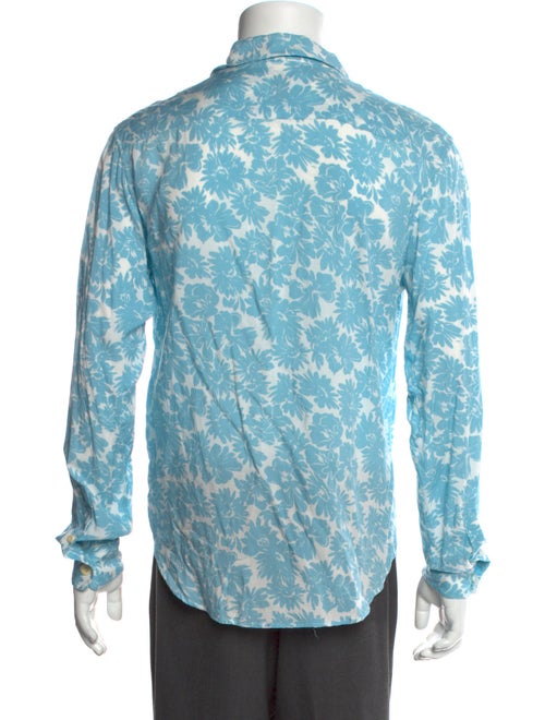 Sandro Floral Print Long Sleeve Shirt