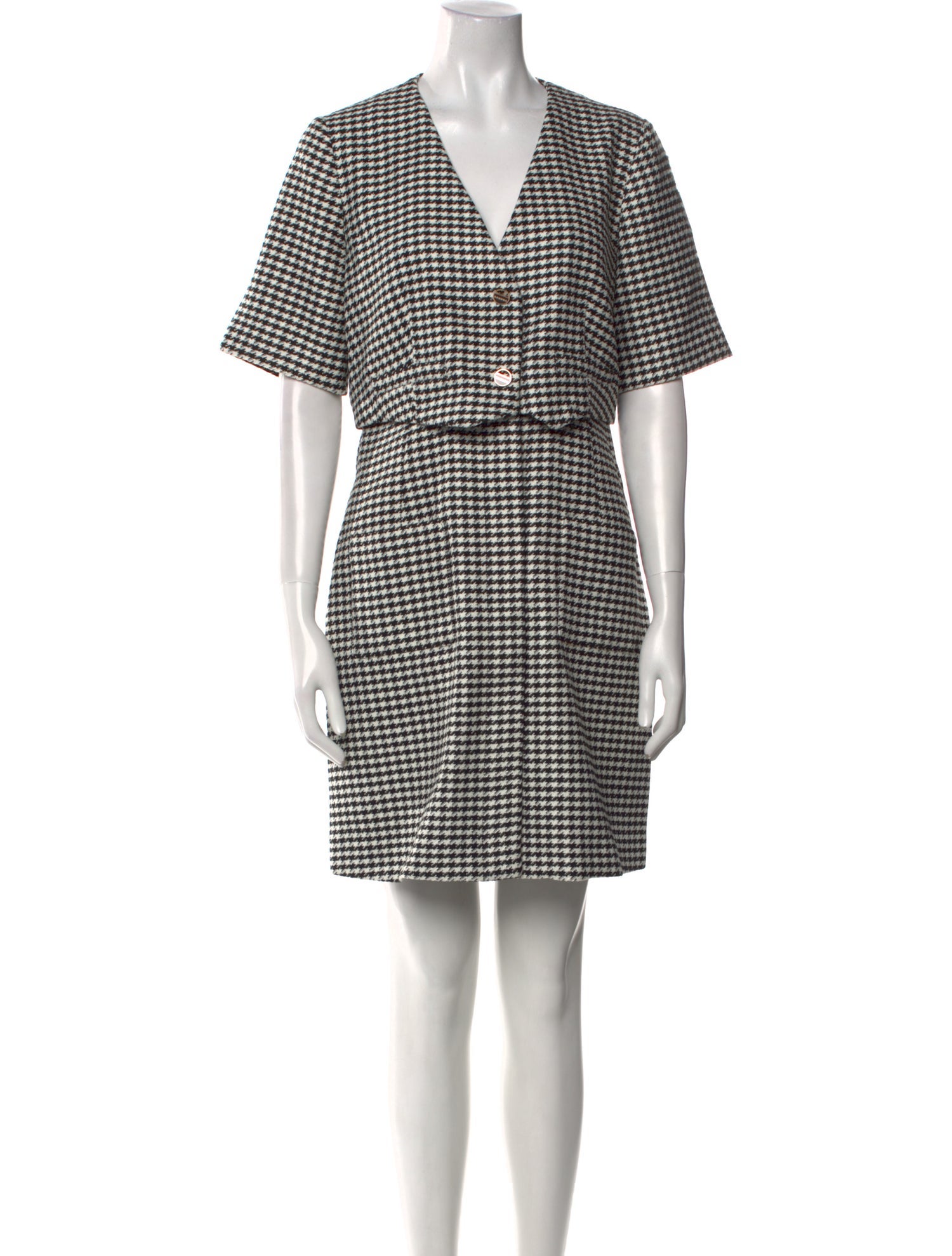 Sandro Houndstooth Print Mini Dress w/ Tags