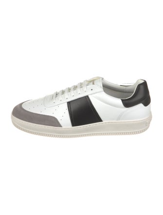 Sandro Leather Colorblock Pattern Sneakers