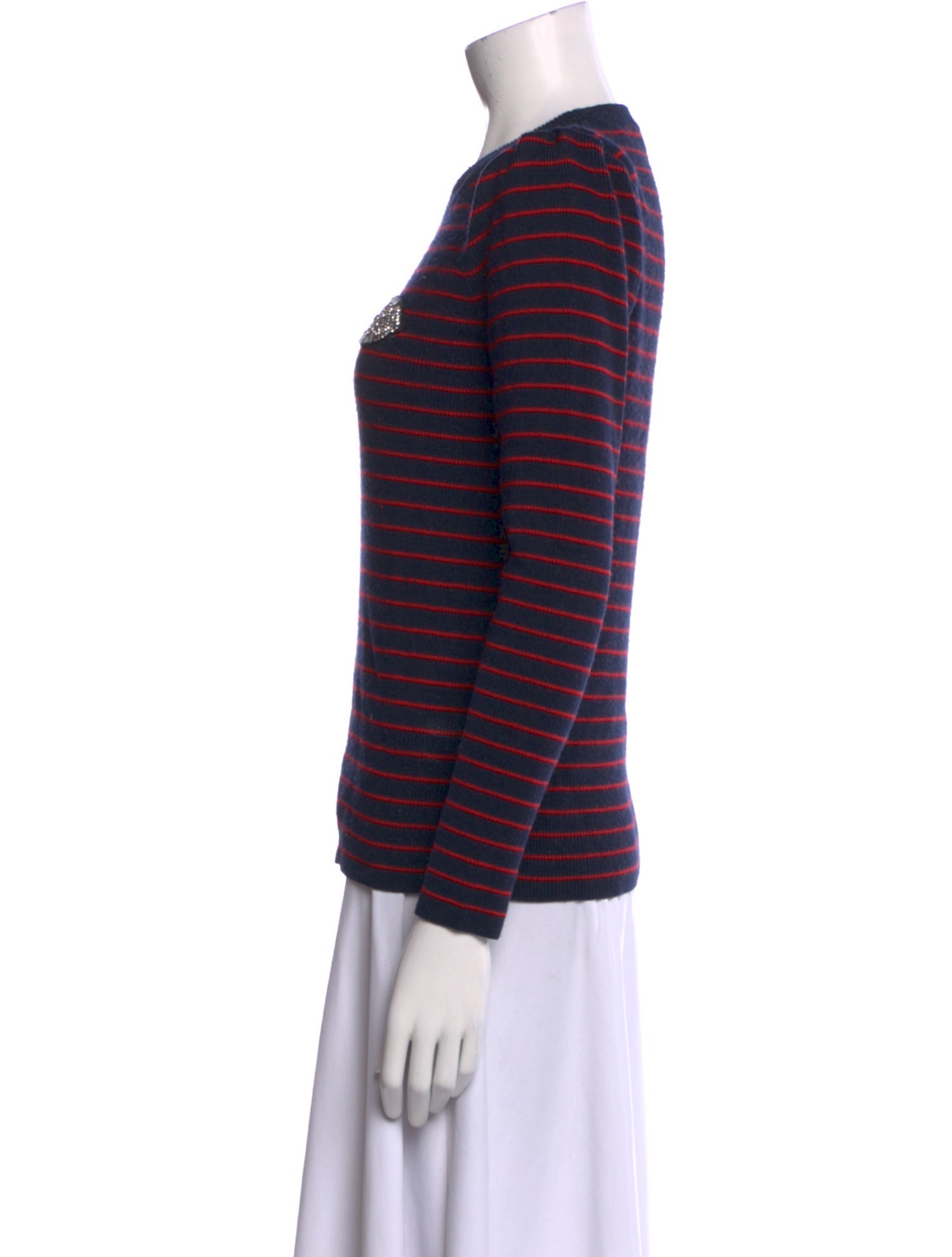 Sandro Striped Crew Neck Sweater