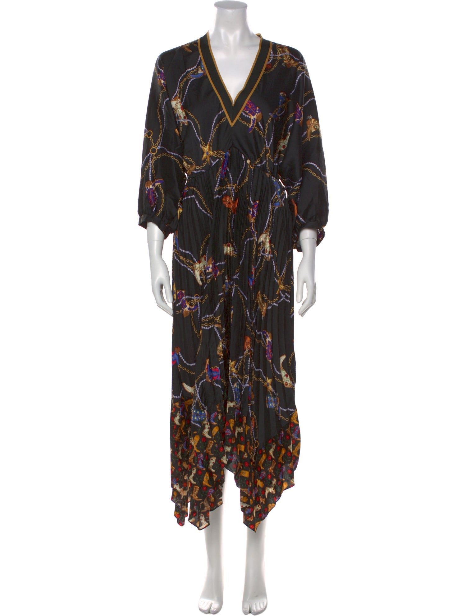 Sandro Floral Print Long Dress w/ Tags