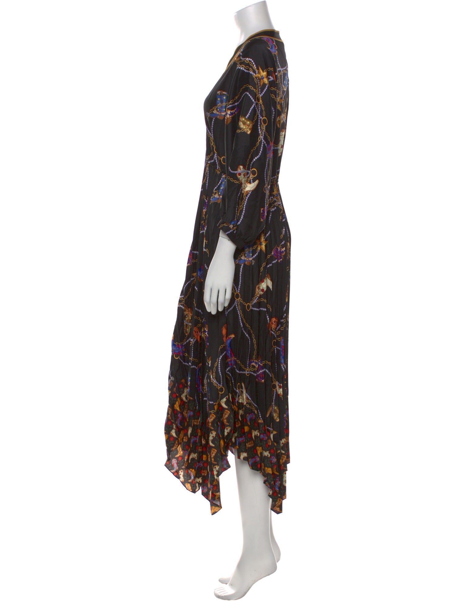 Sandro Floral Print Long Dress w/ Tags