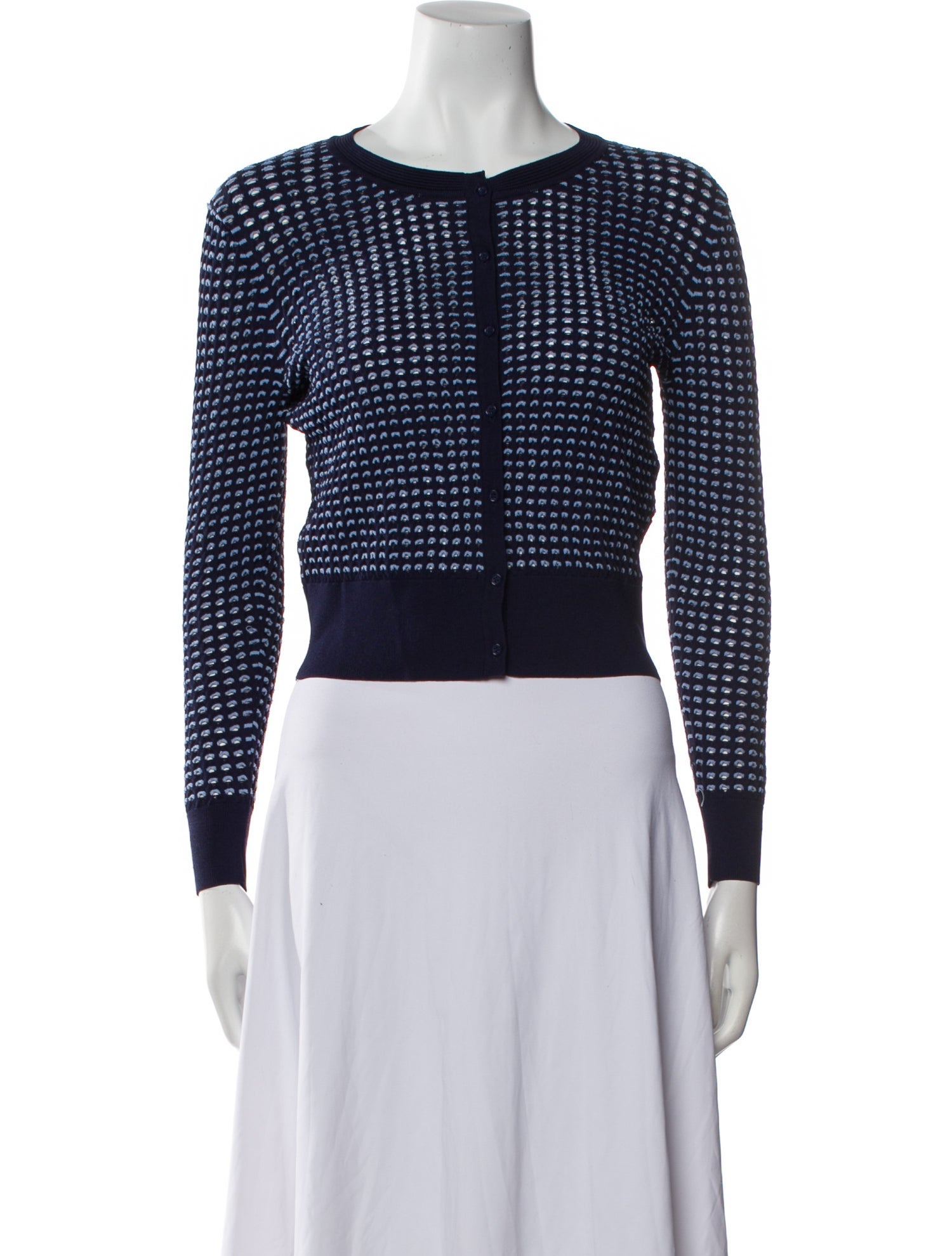 Sandro Patterned Crew Neck Sweater