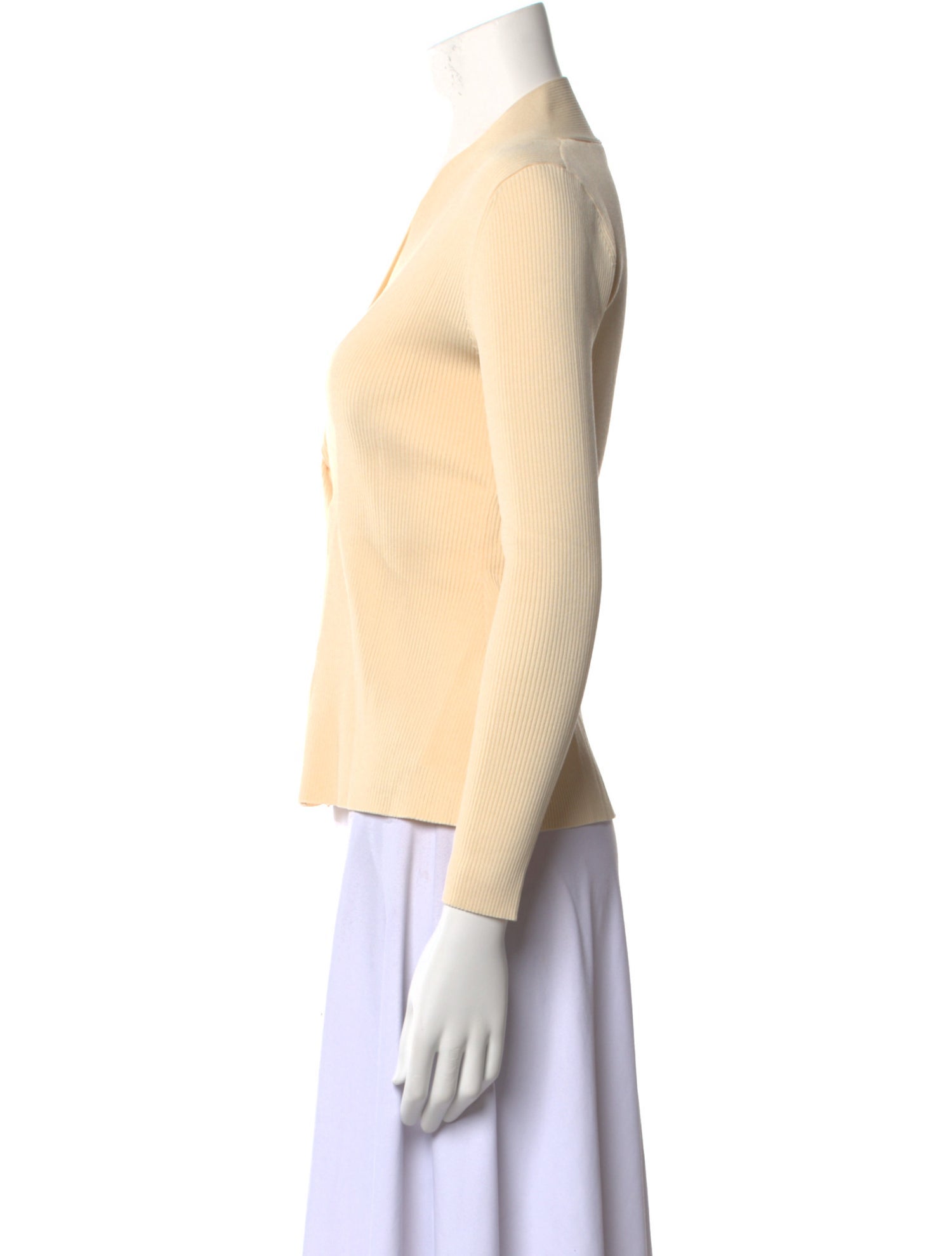 Sandro V-Neck Long Sleeve Top