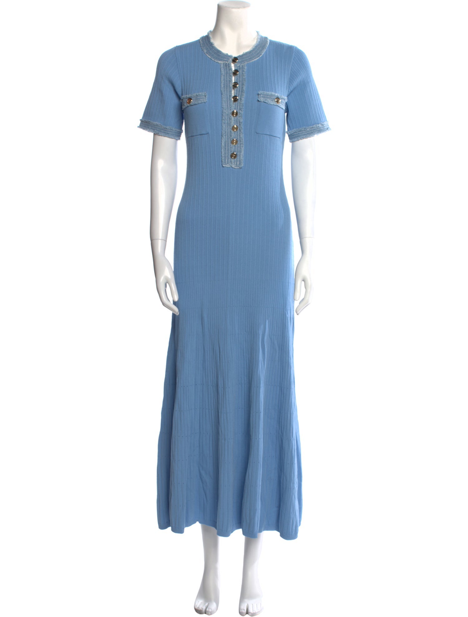 Sandro Crew Neck Long Dress