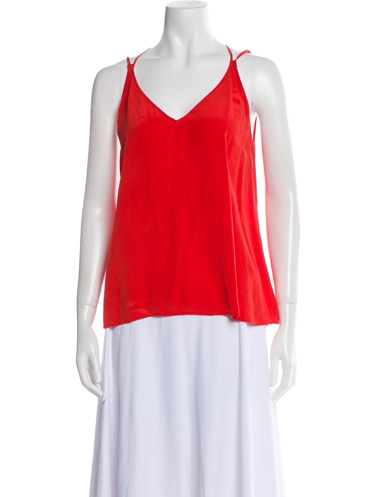 Sandro Silk V-Neck Top