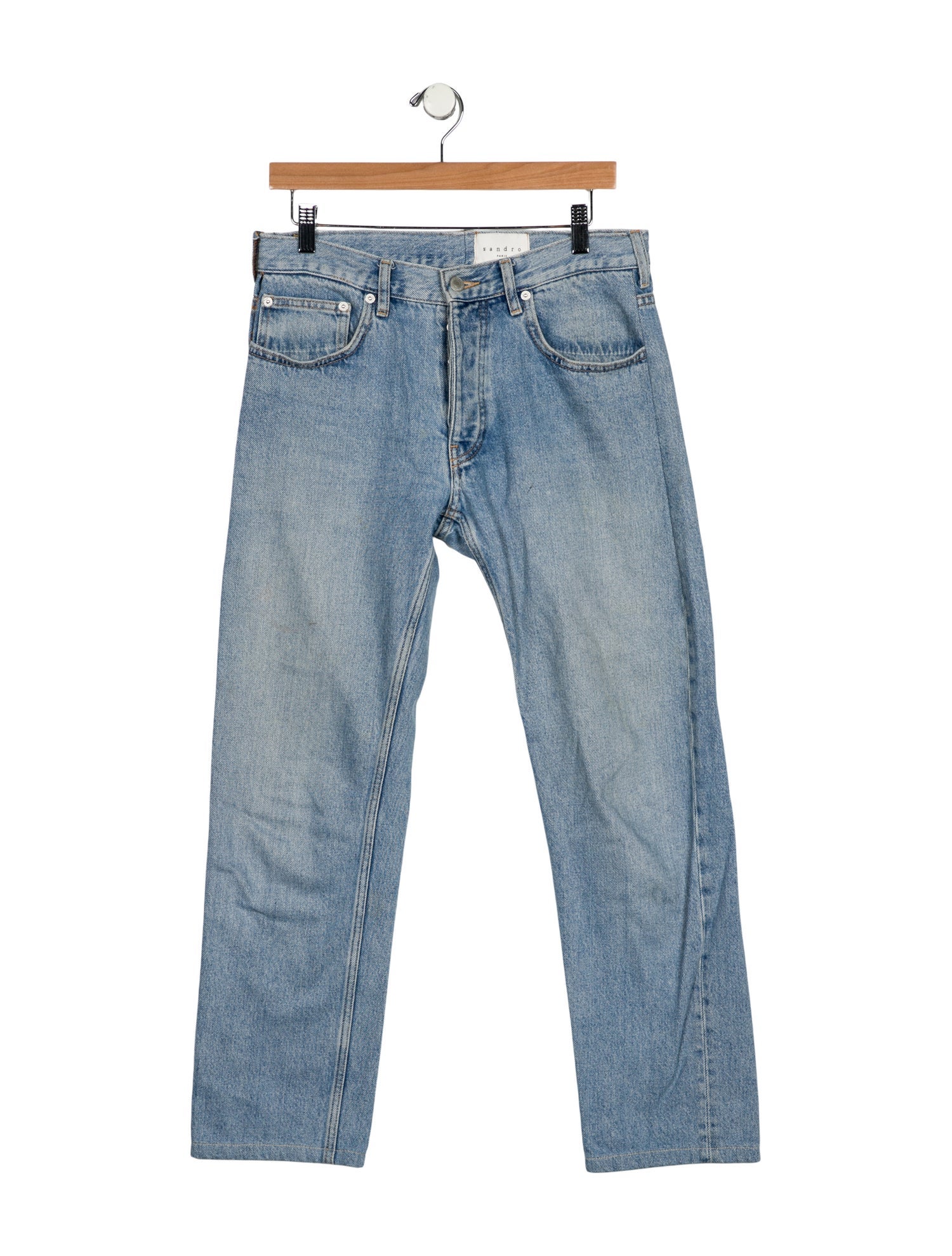 Sandro Mid-Rise Straight Leg Jeans