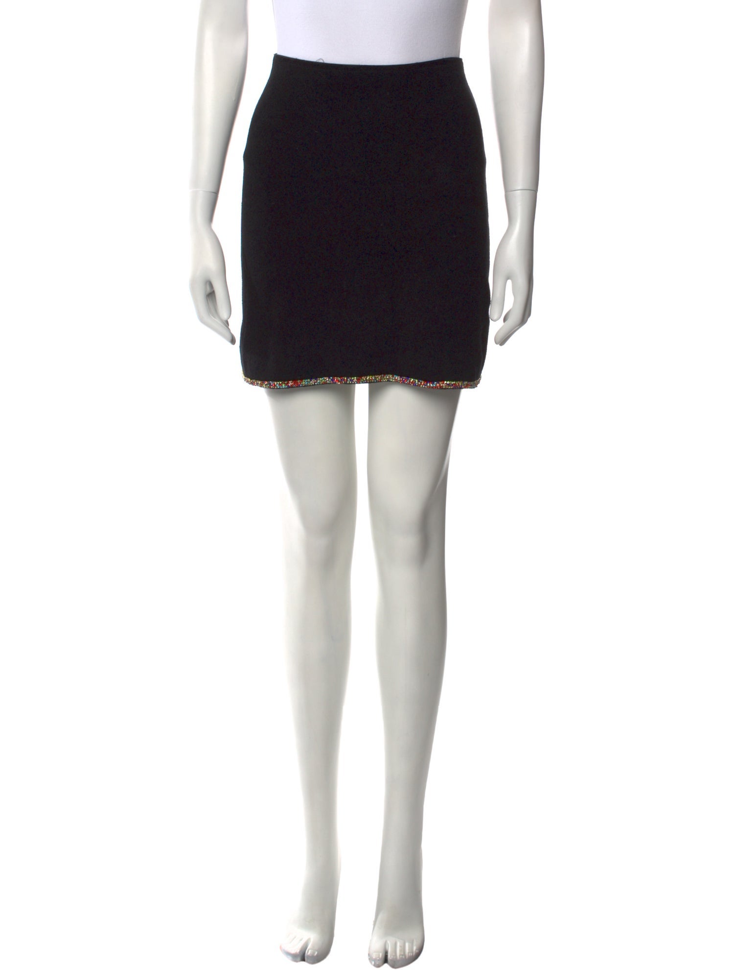 Sandro Beaded Accents Mini Skirt