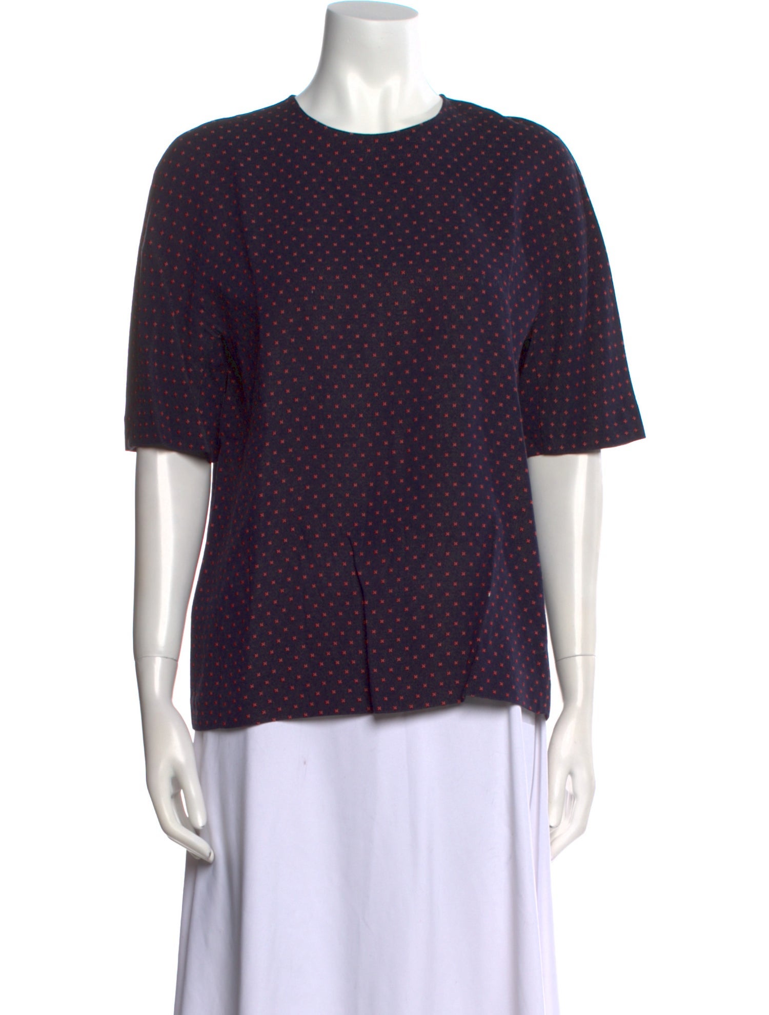 Sandro Polka Dot Print Crew Neck T-Shirt