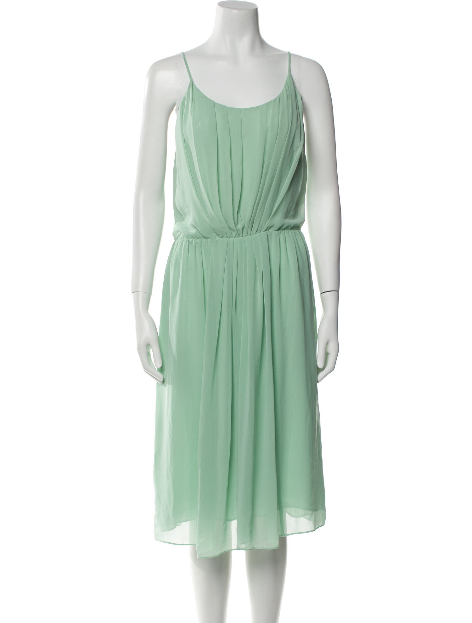 Sandro Scoop Neck Midi Length Dress