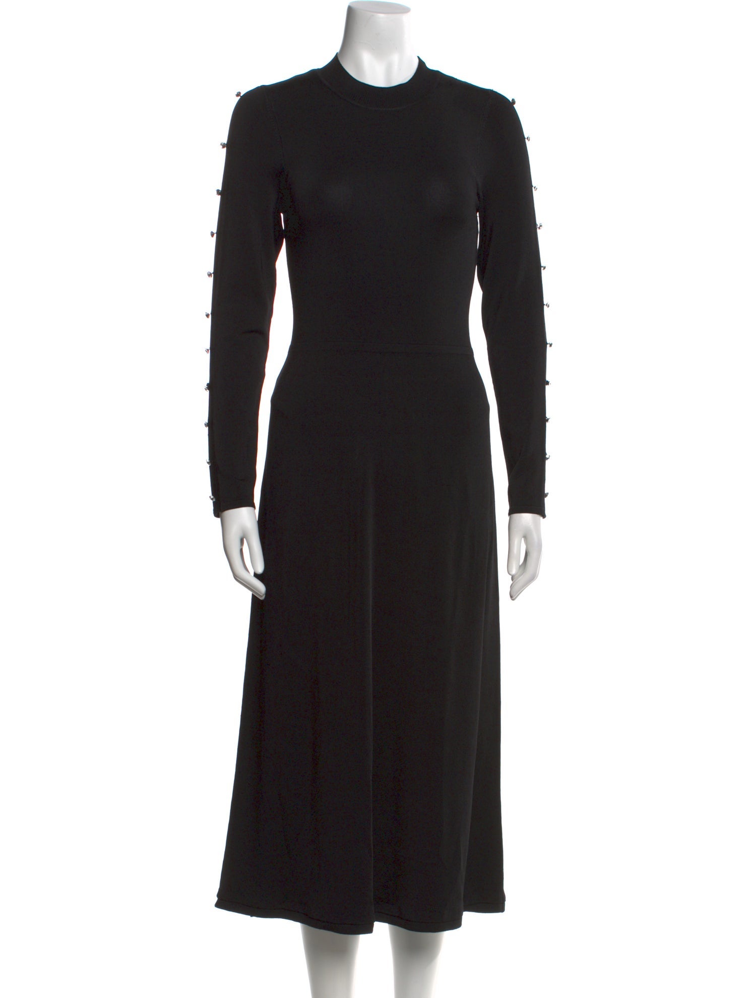 Sandro Crew Neck Midi Length Dress