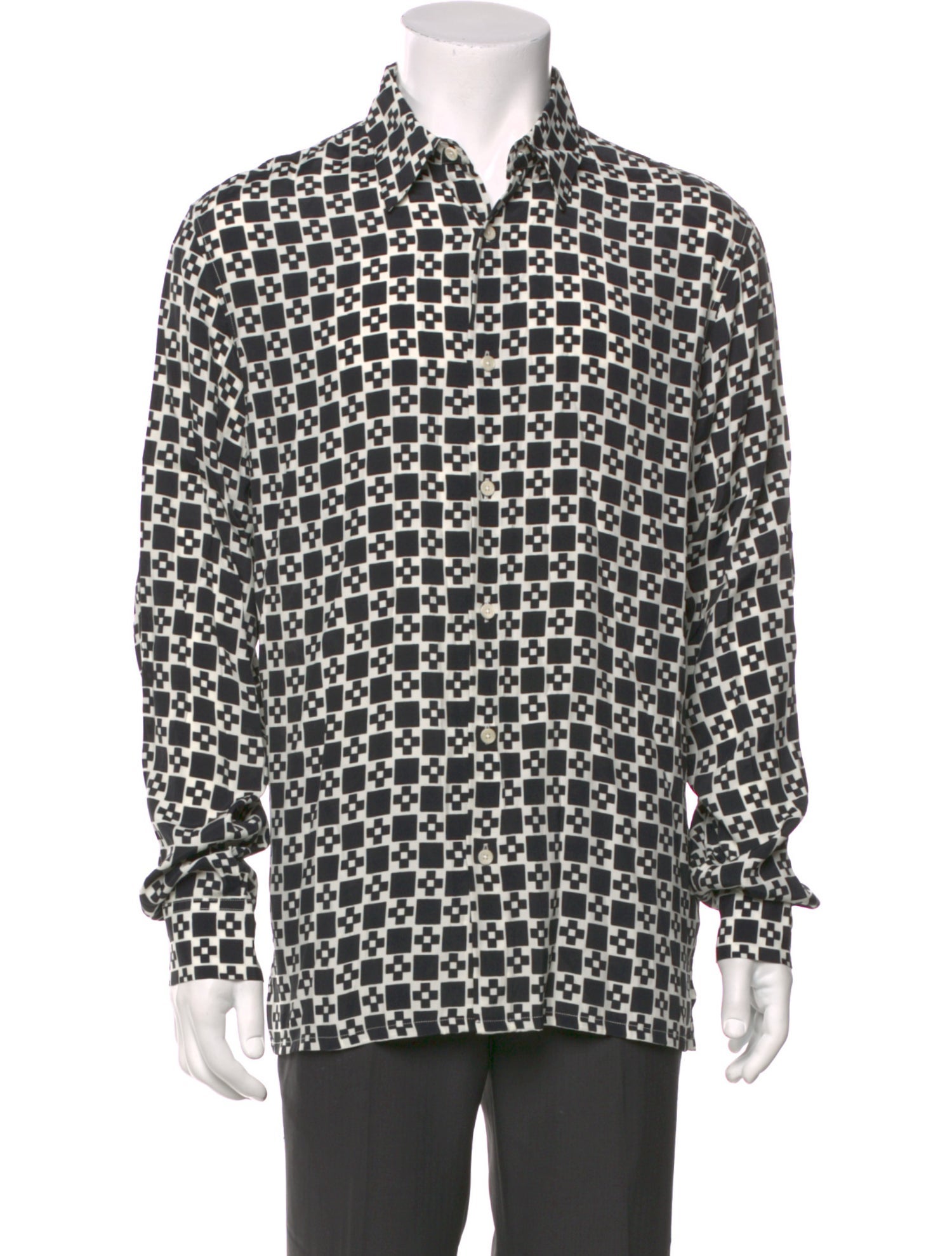 Sandro Printed Long Sleeve Shirt