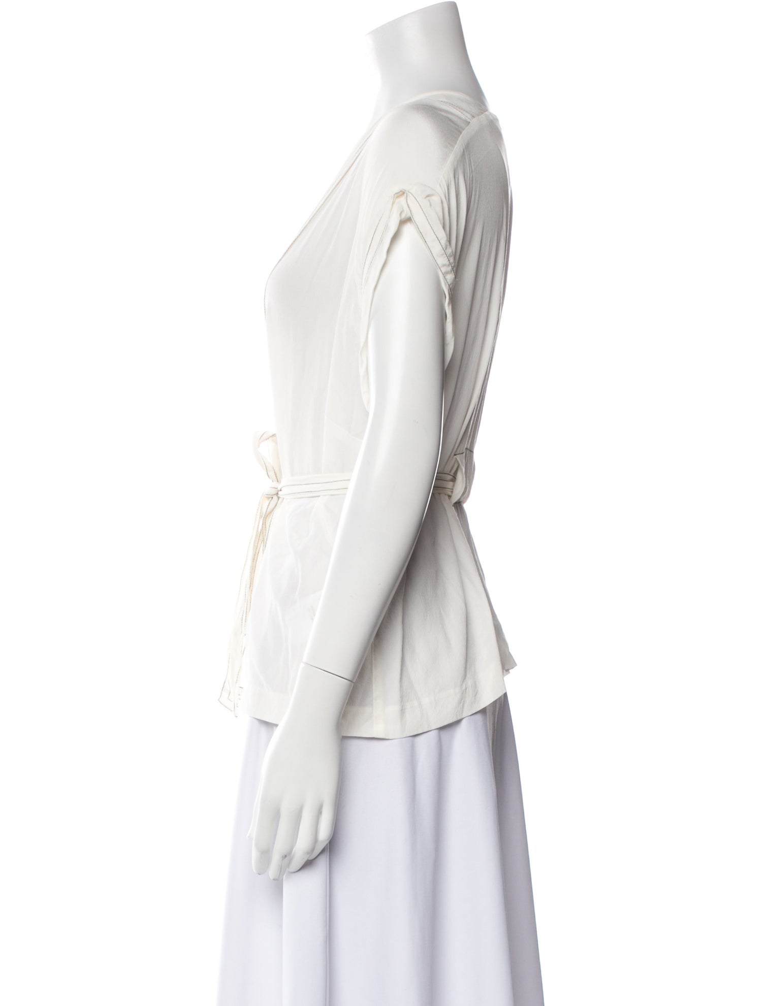 Sandro Silk V-Neck Blouse