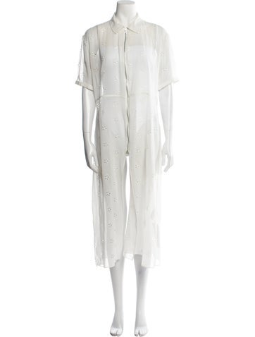 Sandro Swimwear Embroidered Accent Cover-Up L
