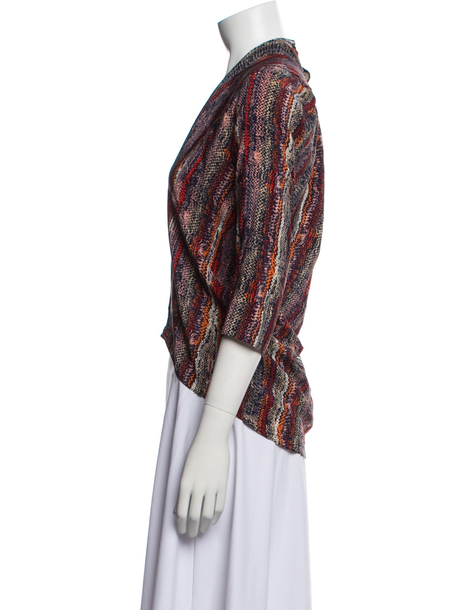 Sandro Silk Printed Crop Top