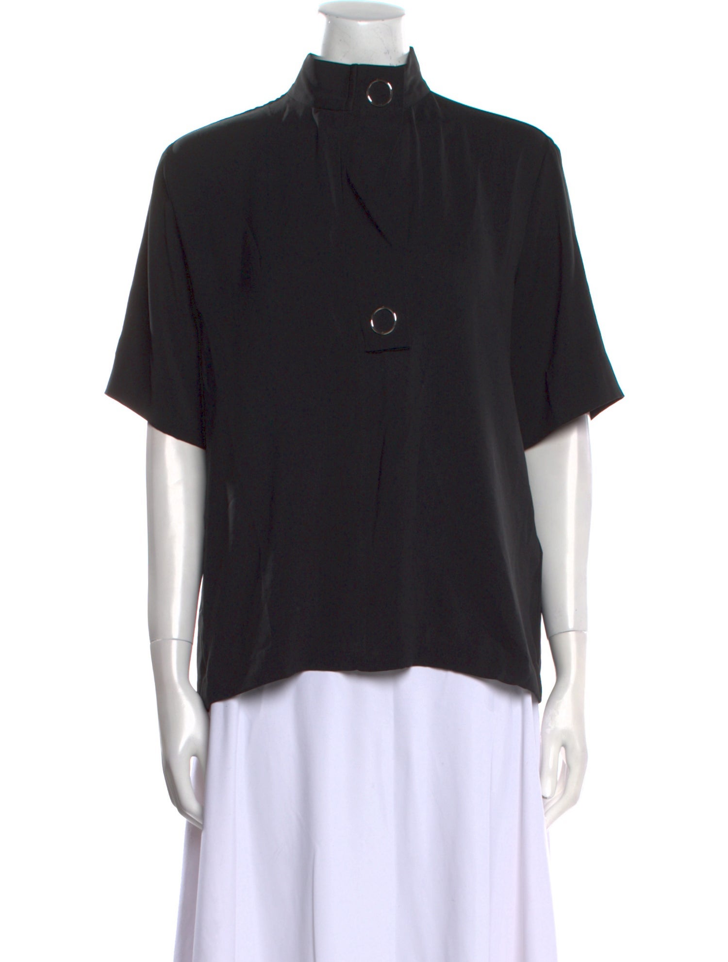 Sandro Mock Neck Short Sleeve T-Shirt