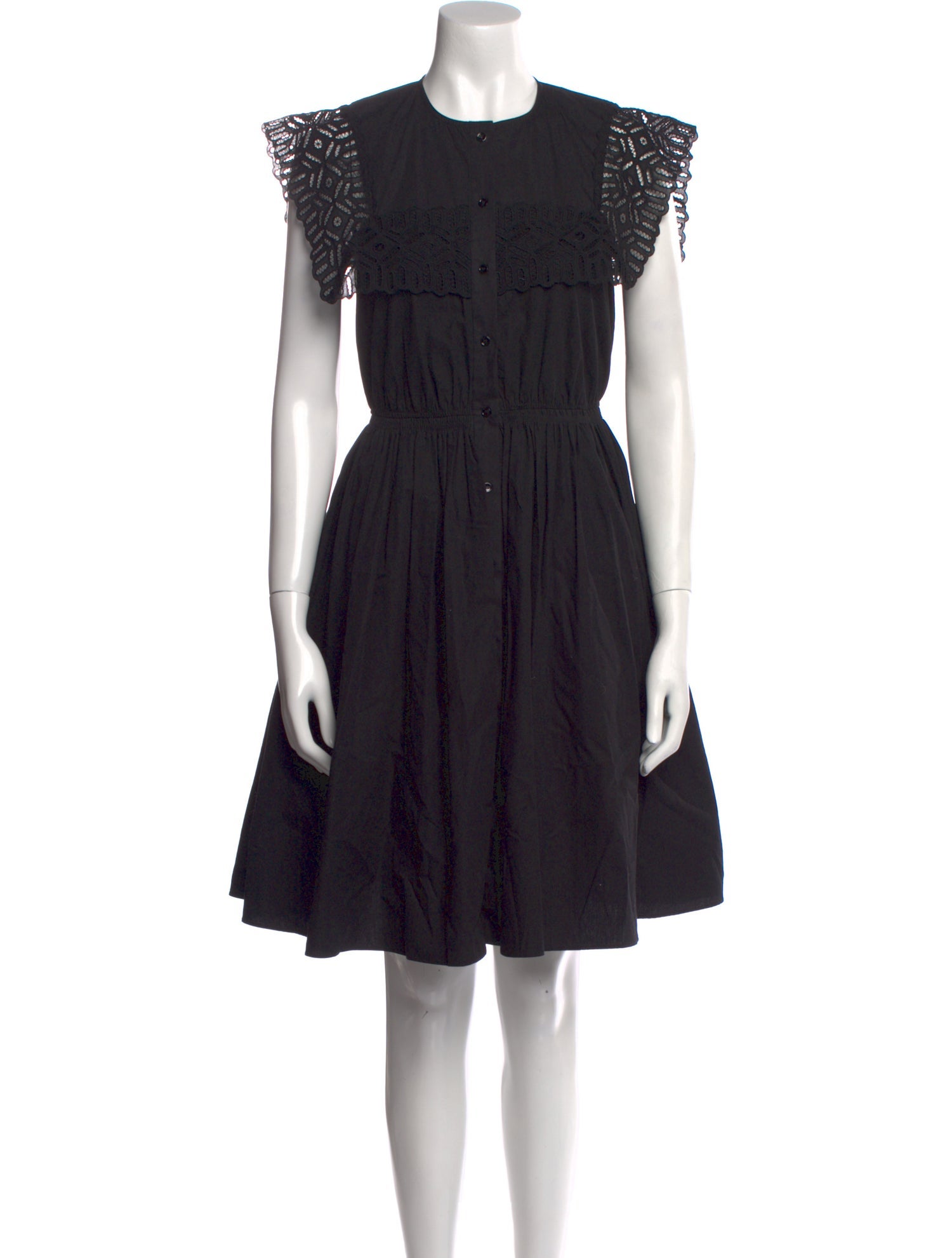 Sandro Crew Neck Knee-Length Dress