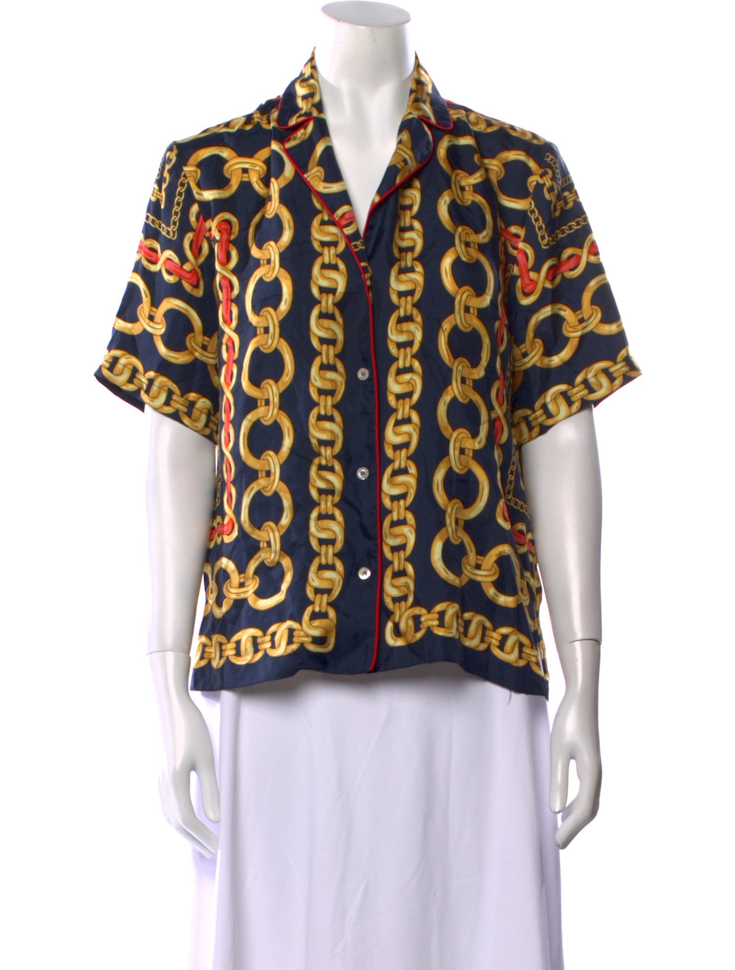 Sandro Silk Printed Blouse