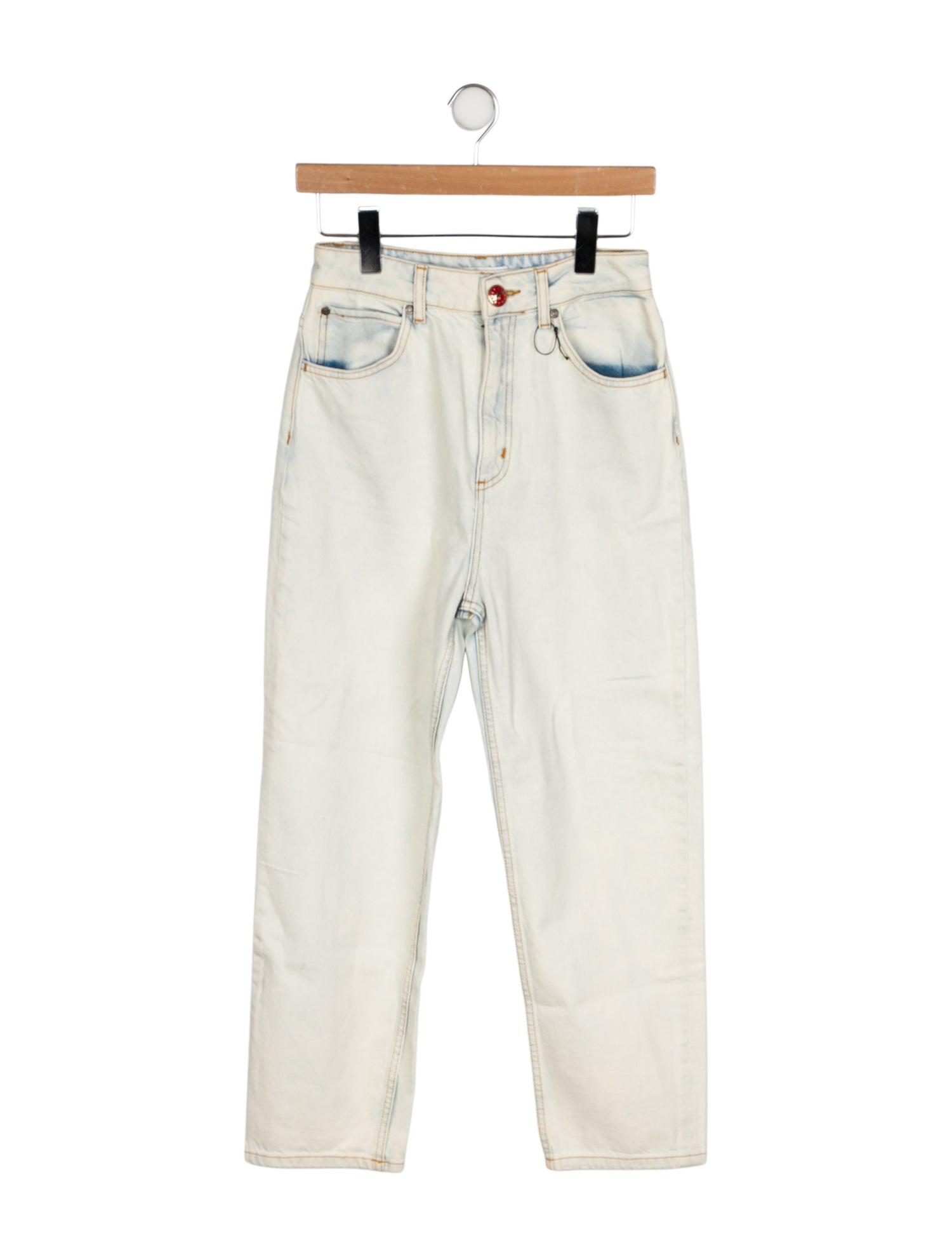 Sandro High-Rise Straight Leg Jeans