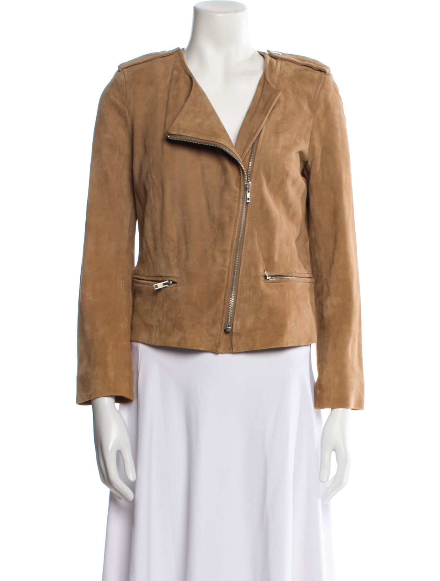 Sandro Goat Leather Biker Jacket