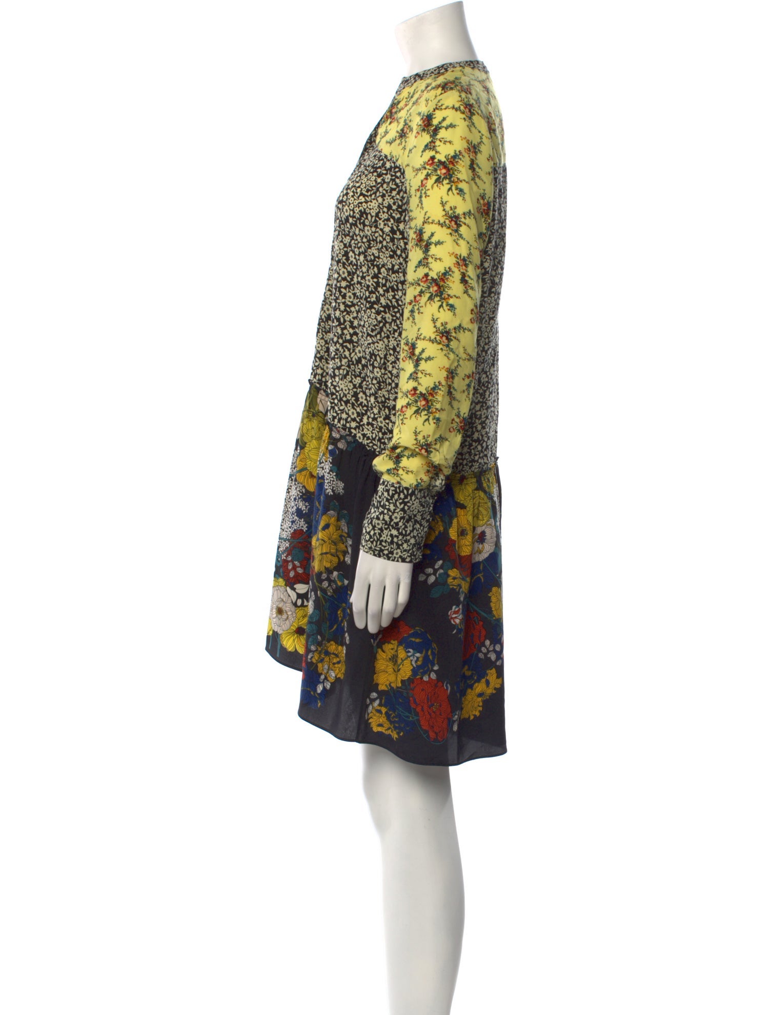 Sandro Floral Print Mini Dress