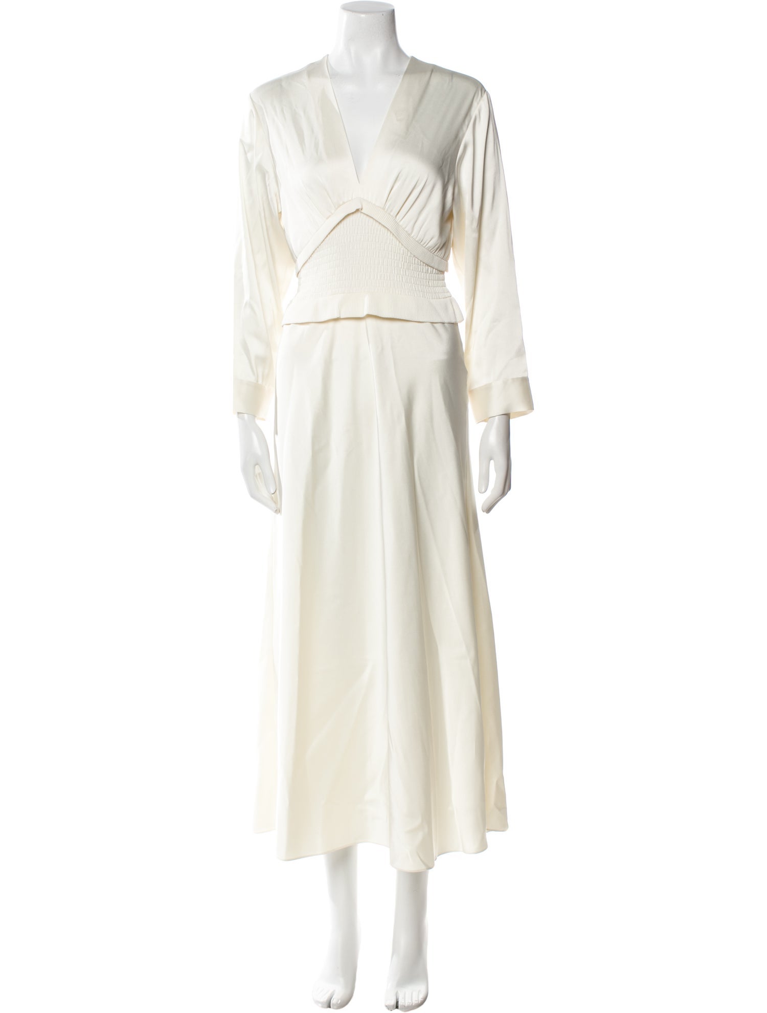 Sandro V-Neck Long Dress