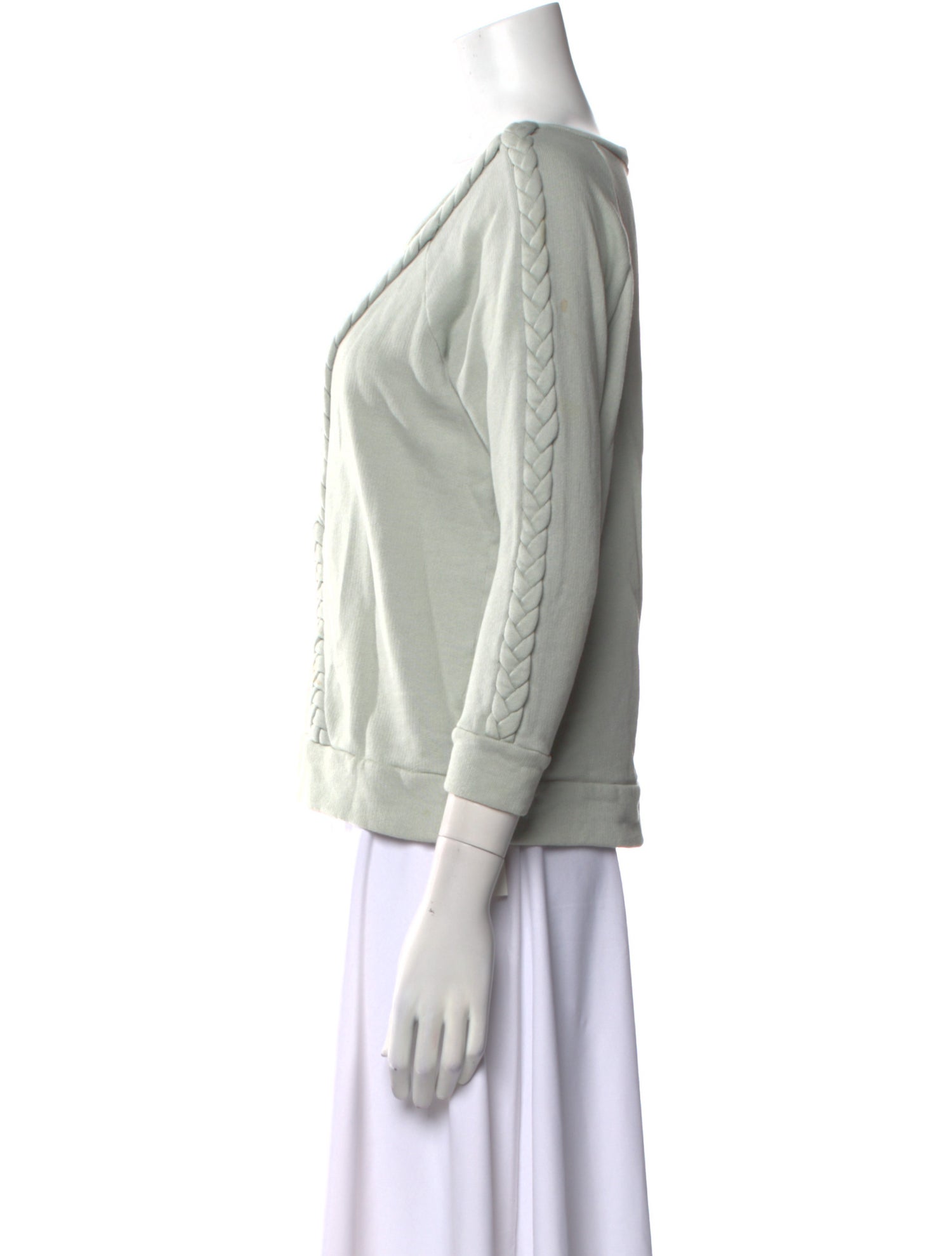 Sandro Scoop Neck Three-Quarter Sleeve Sweatshirt