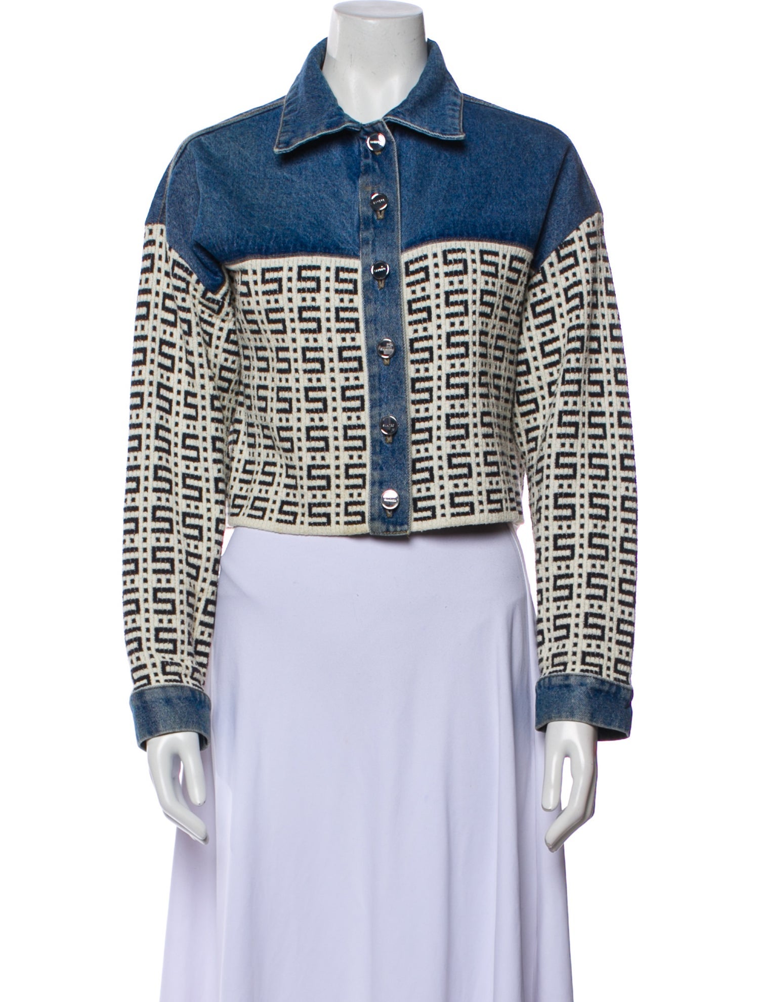 Sandro Printed Biker Jacket