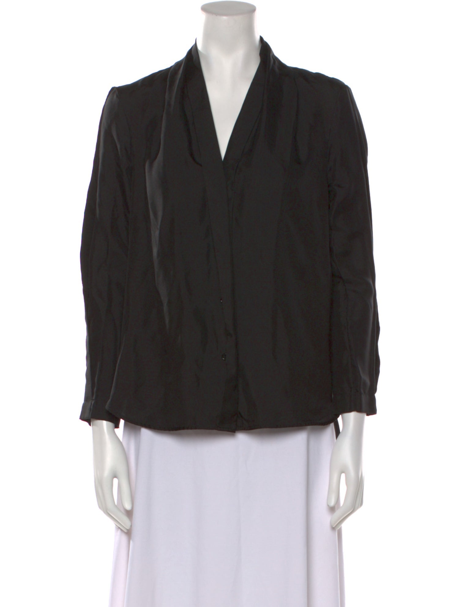 Sandro Silk Three-Quarter Sleeve Blouse