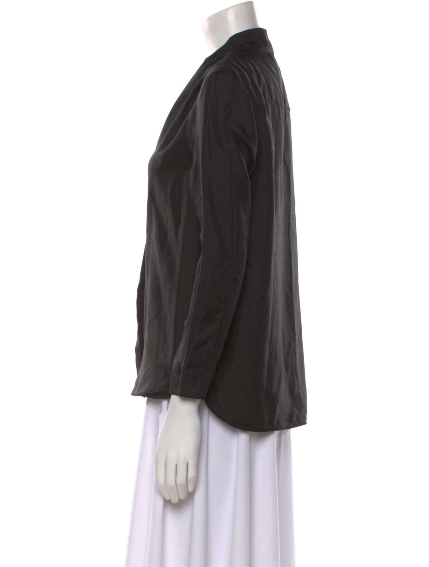 Sandro Silk Three-Quarter Sleeve Blouse