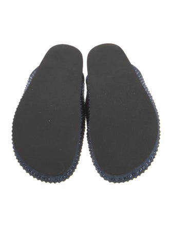 Sandro Suede Crystal Embellishments Mules