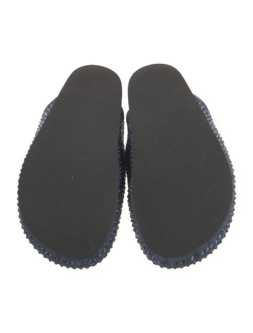 Sandro Suede Crystal Embellishments Mules