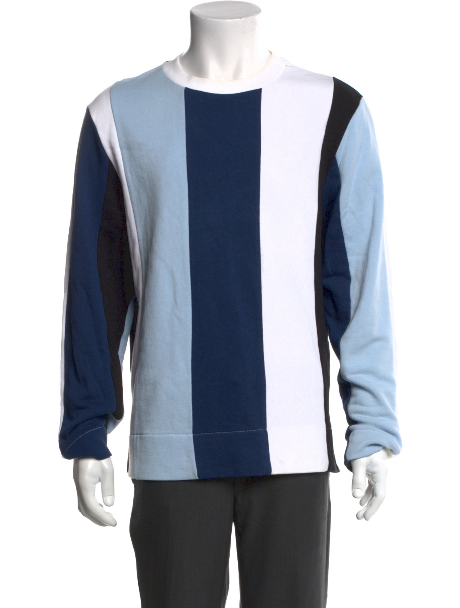 Sandro Striped Crew Neck Sweatshirt