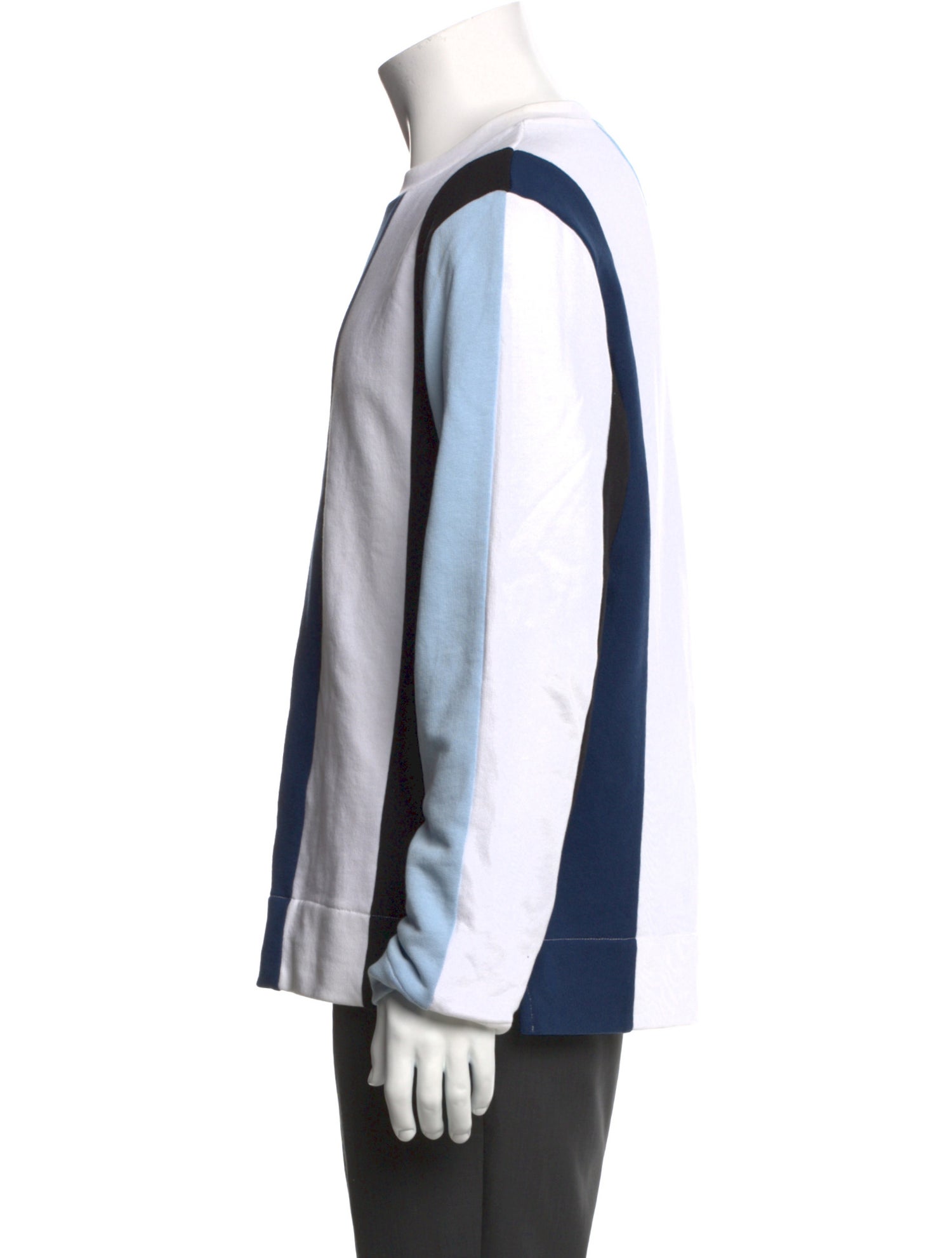 Sandro Striped Crew Neck Sweatshirt