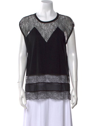 Sandro Crew Neck Sleeveless Top