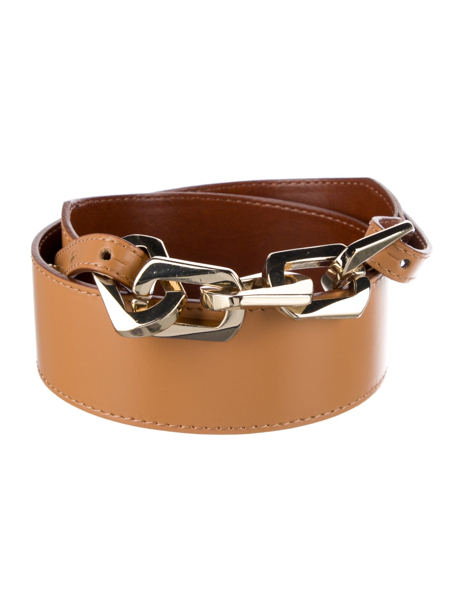 Sandro Leather Chain-Link Accents Belt