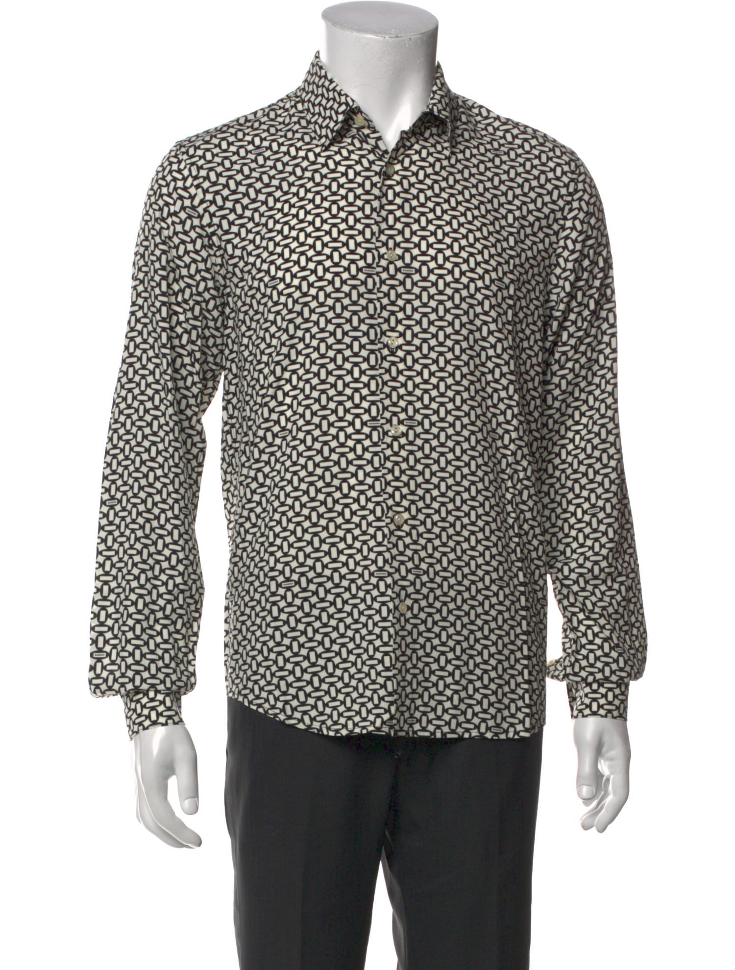 Sandro Printed Long Sleeve Shirt