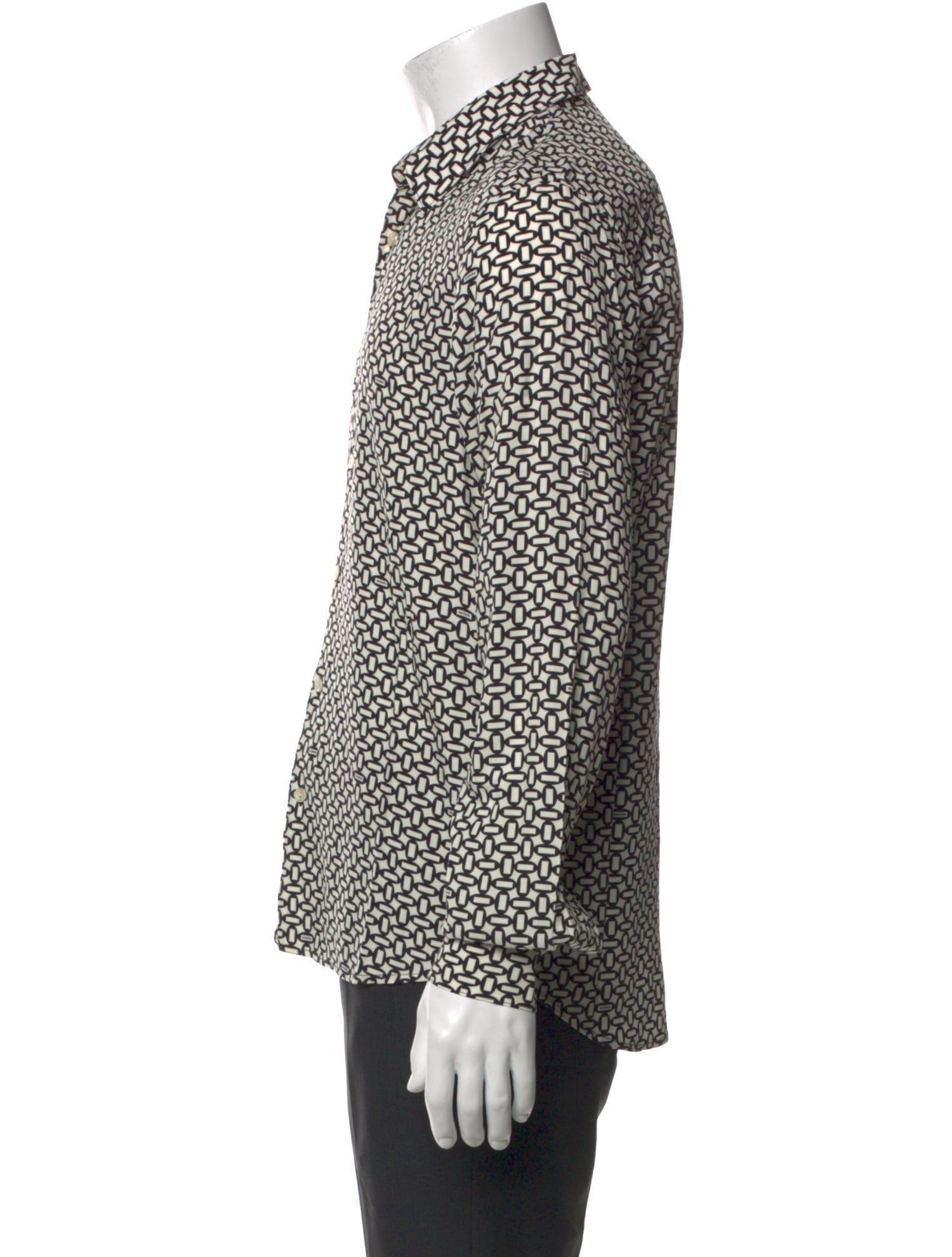 Sandro Printed Long Sleeve Shirt