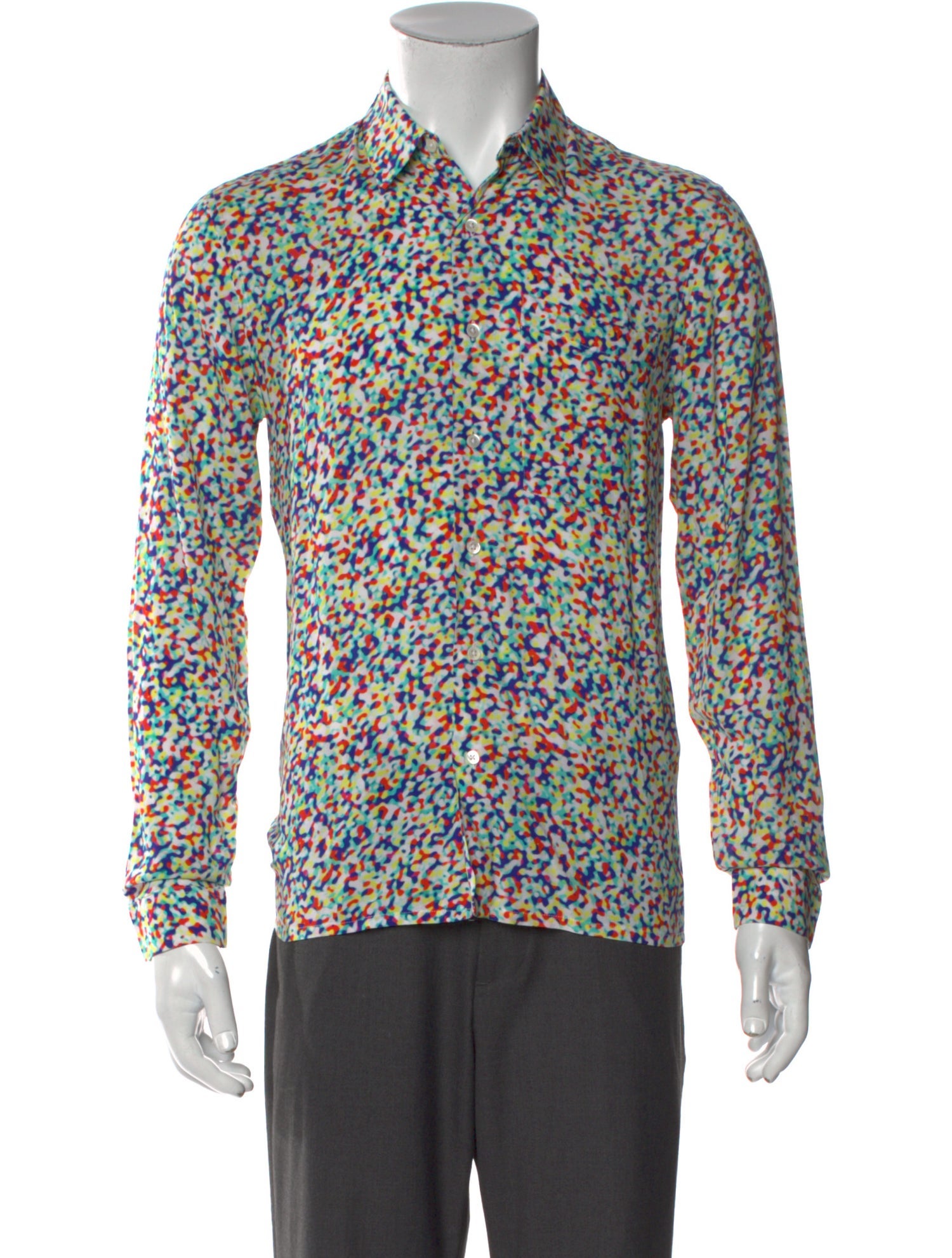 Sandro Printed Long Sleeve Shirt