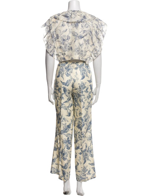 Sandro Linen Printed Pant Set