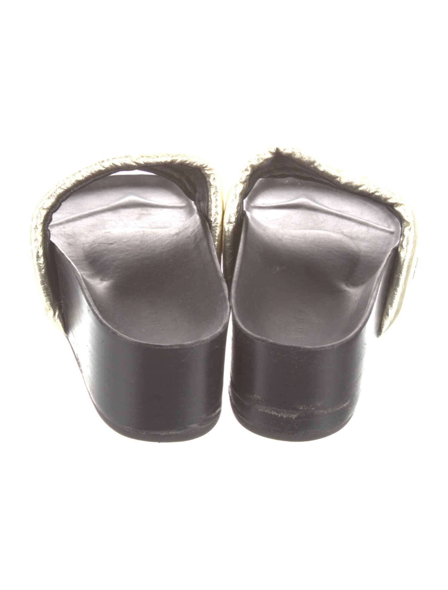 Sandro Leather Printed Slides