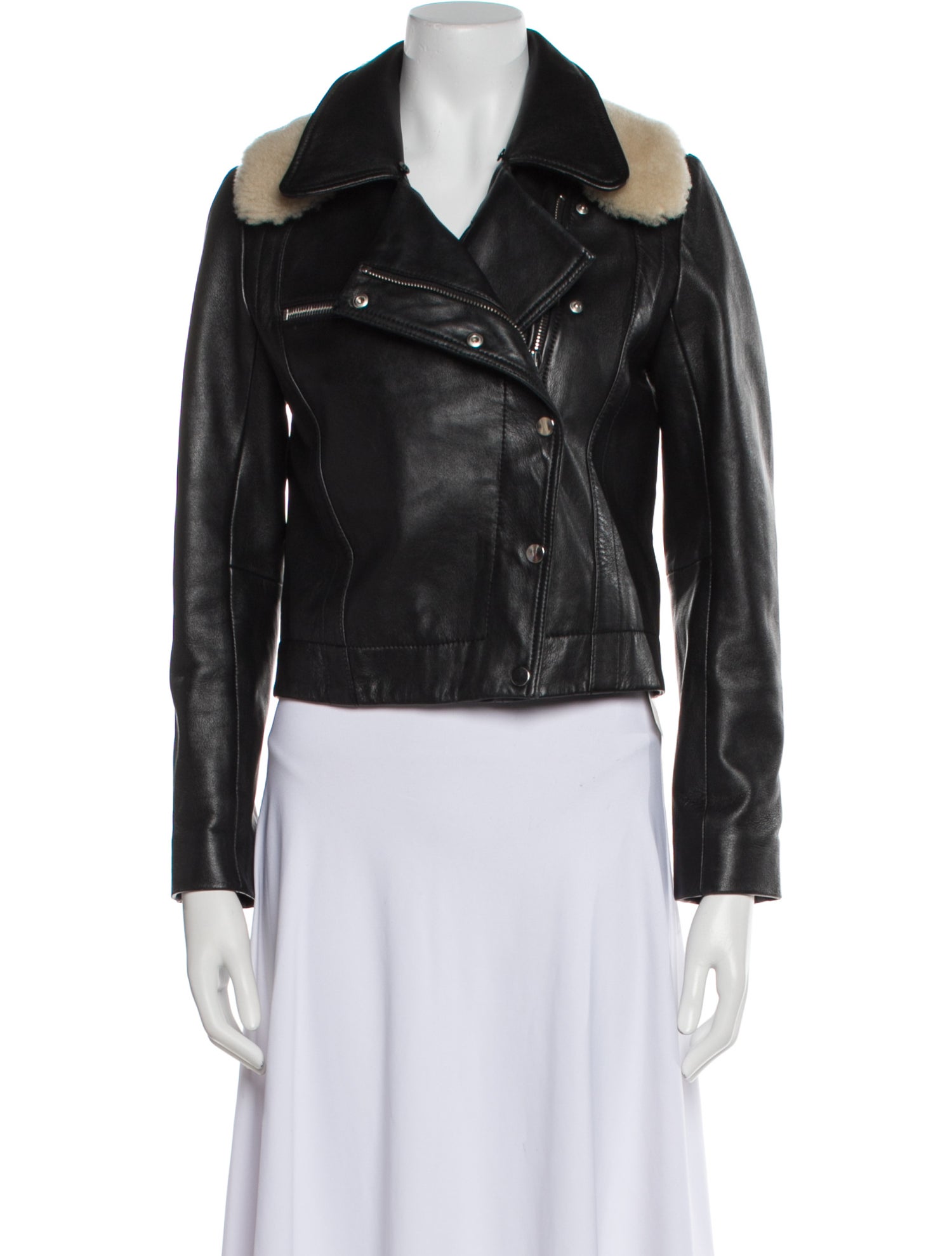 Sandro Leather Biker Jacket