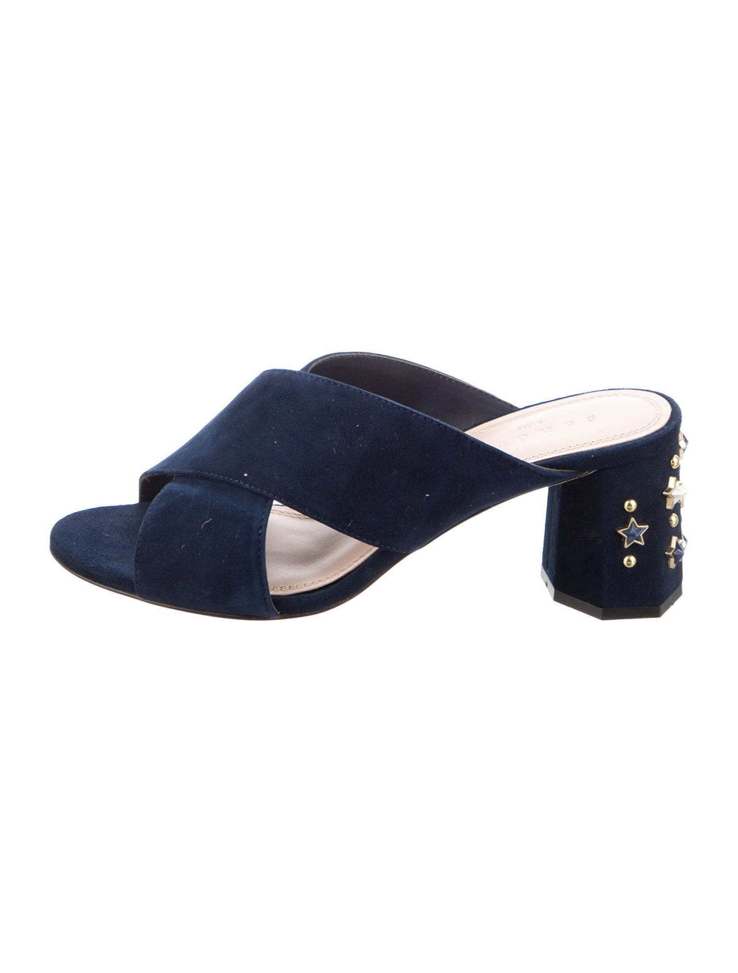 Sandro Suede Studded Accents Slides