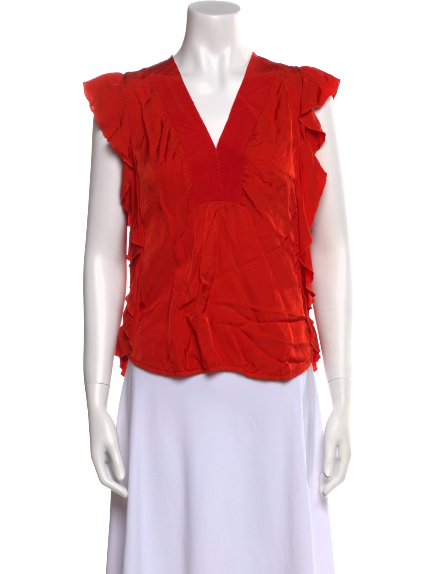 Sandro V-Neck Short Sleeve Blouse