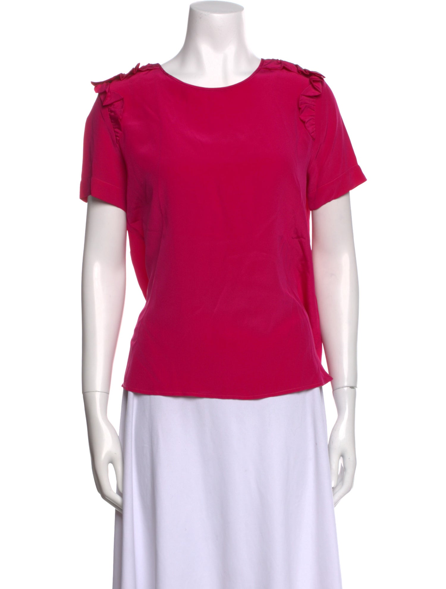 Sandro Silk Crew Neck T-Shirt