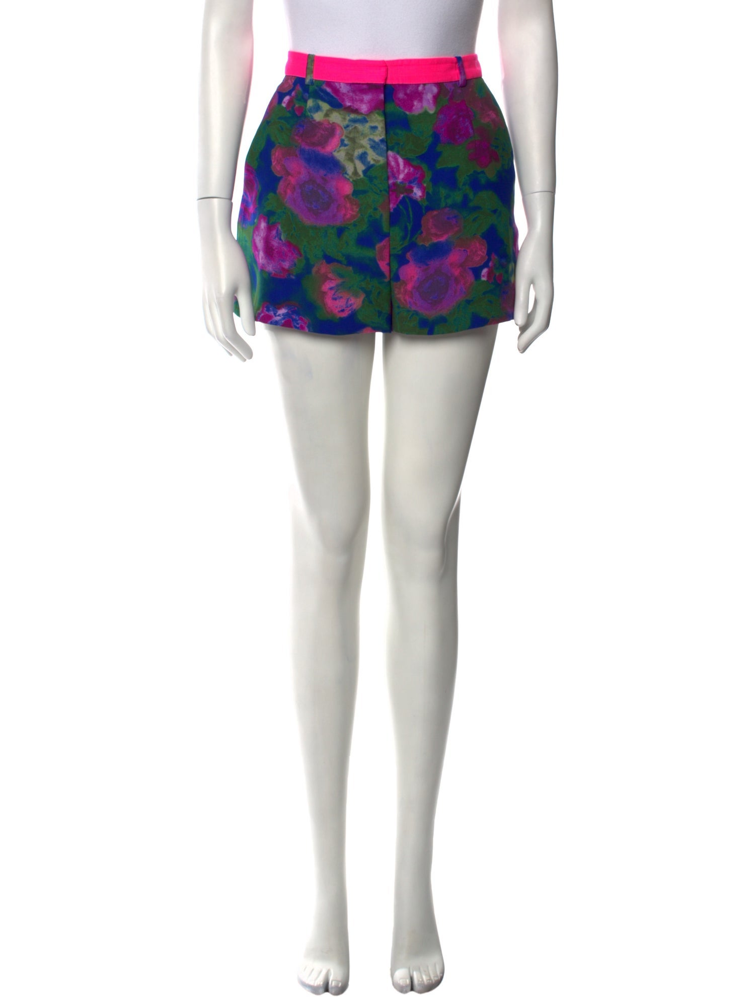 Sandro Floral Print Mini Shorts