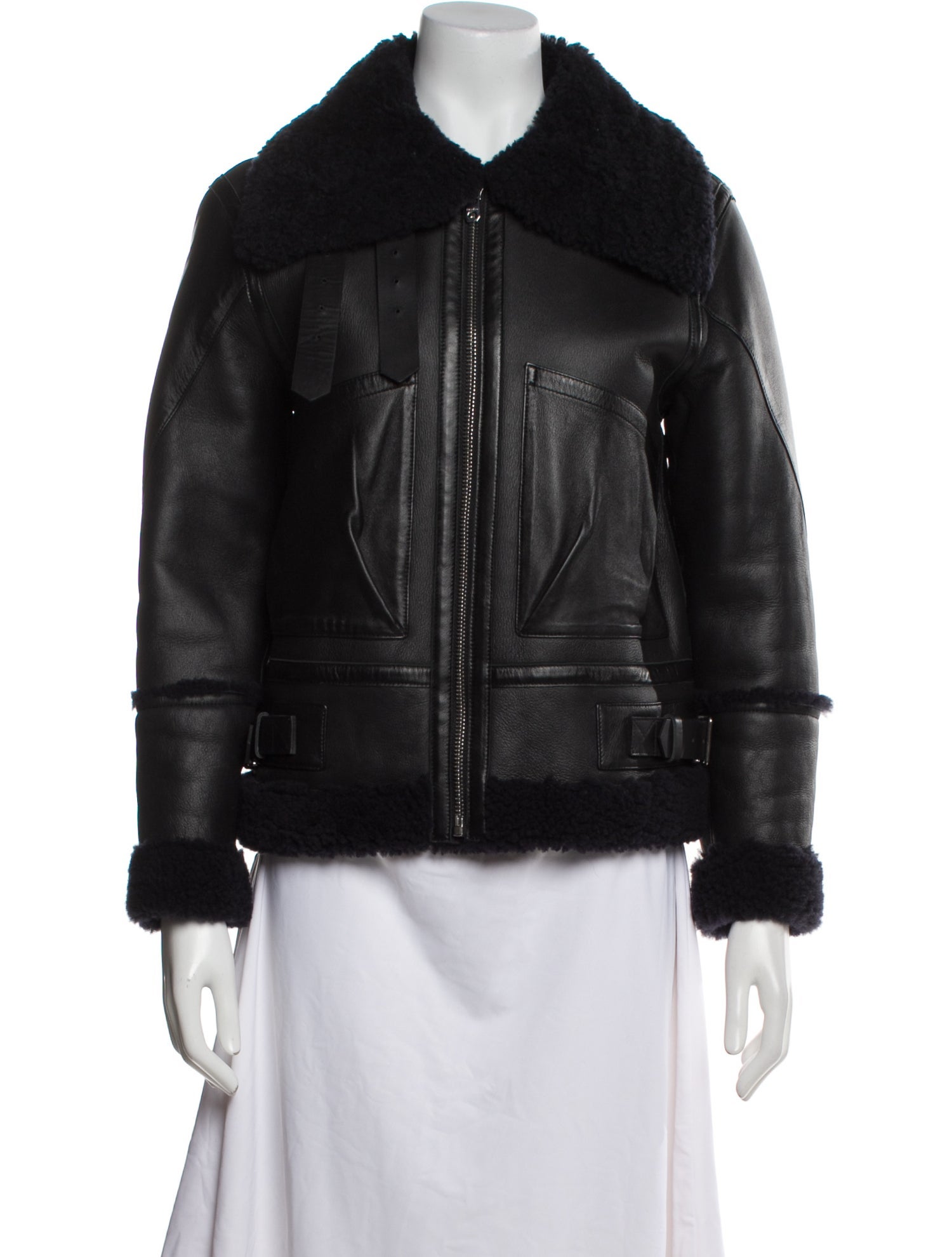 Sandro Shearling Fur Jacket