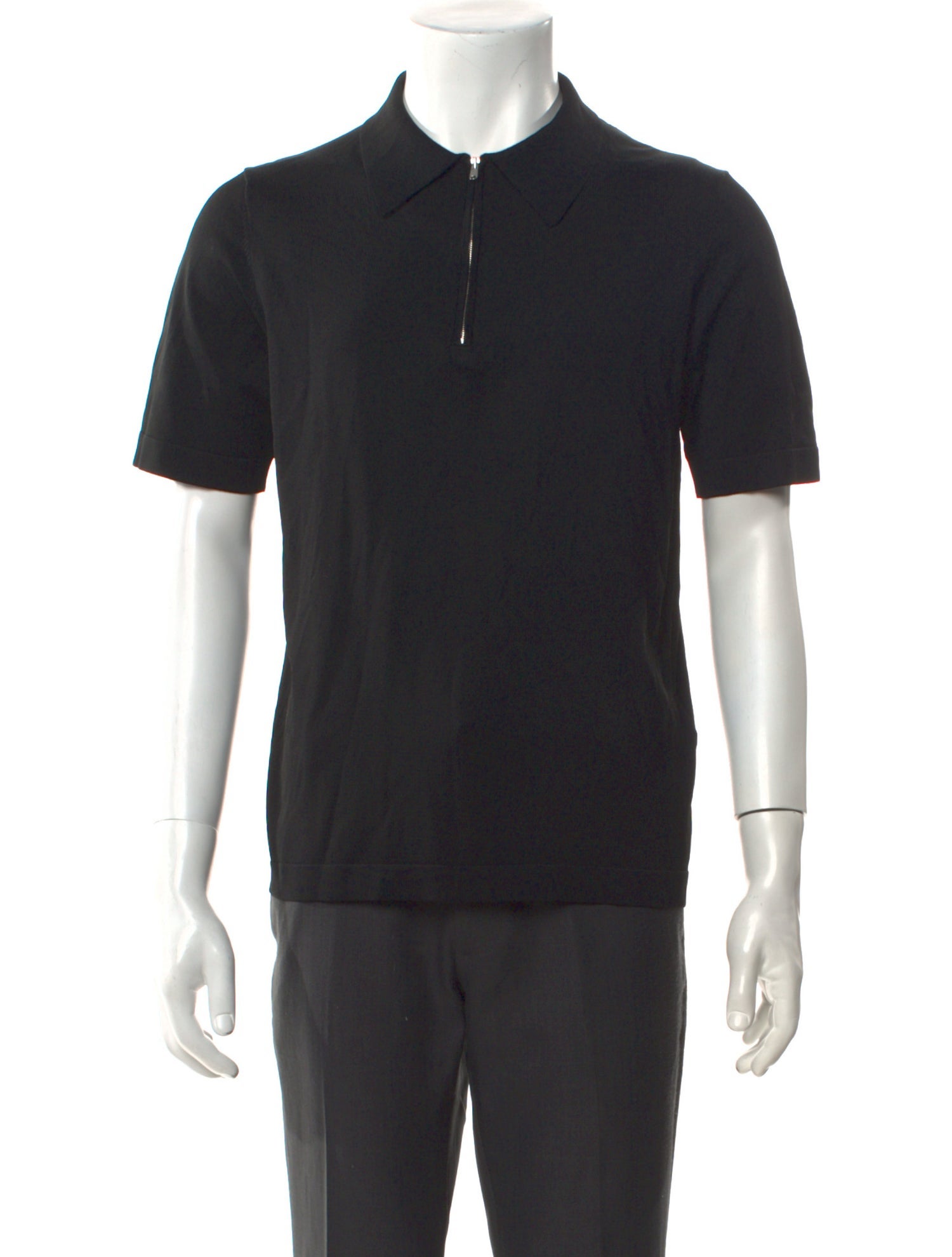 Sandro Collar Short Sleeve Polo Shirt