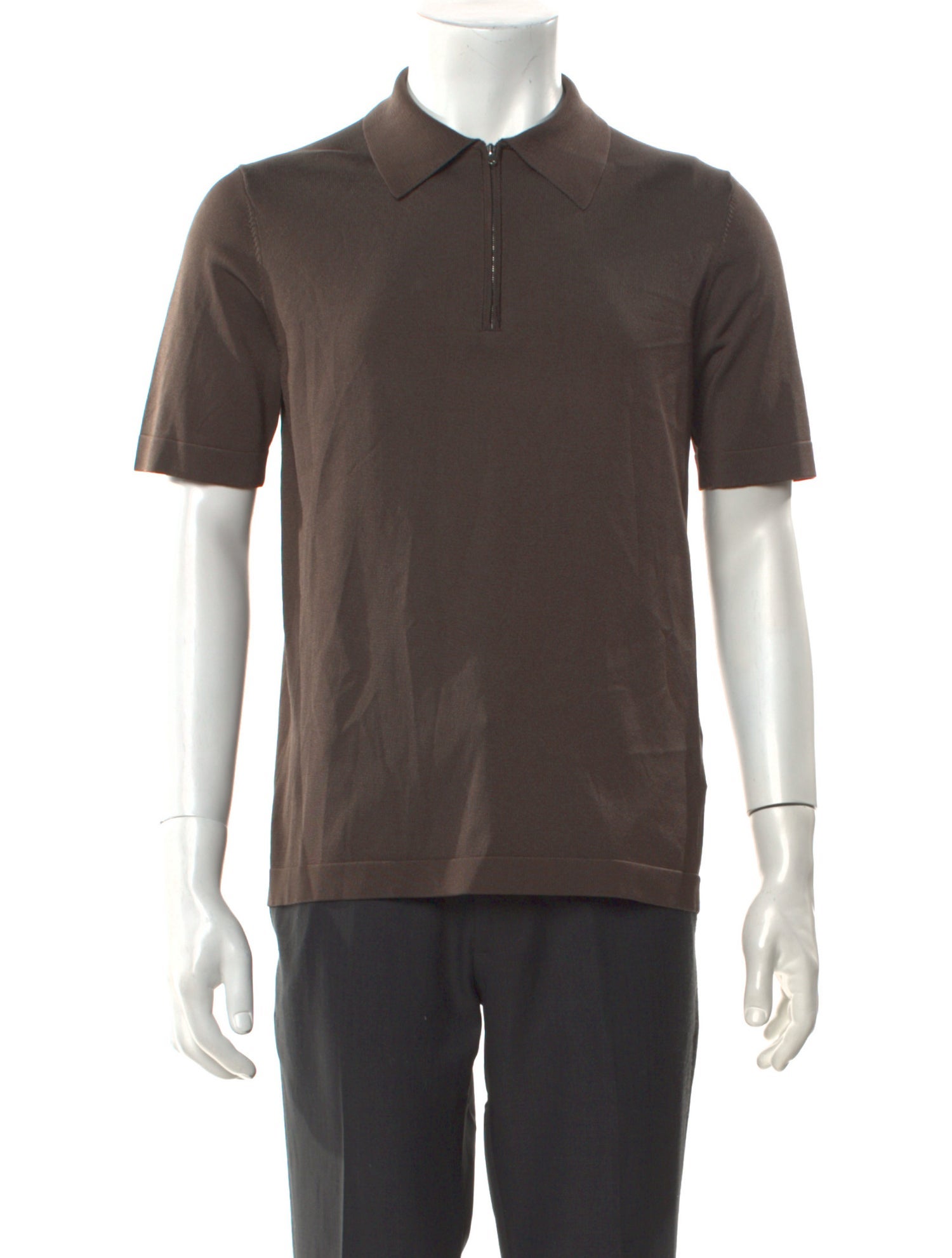 Sandro Collar Short Sleeve Polo Shirt